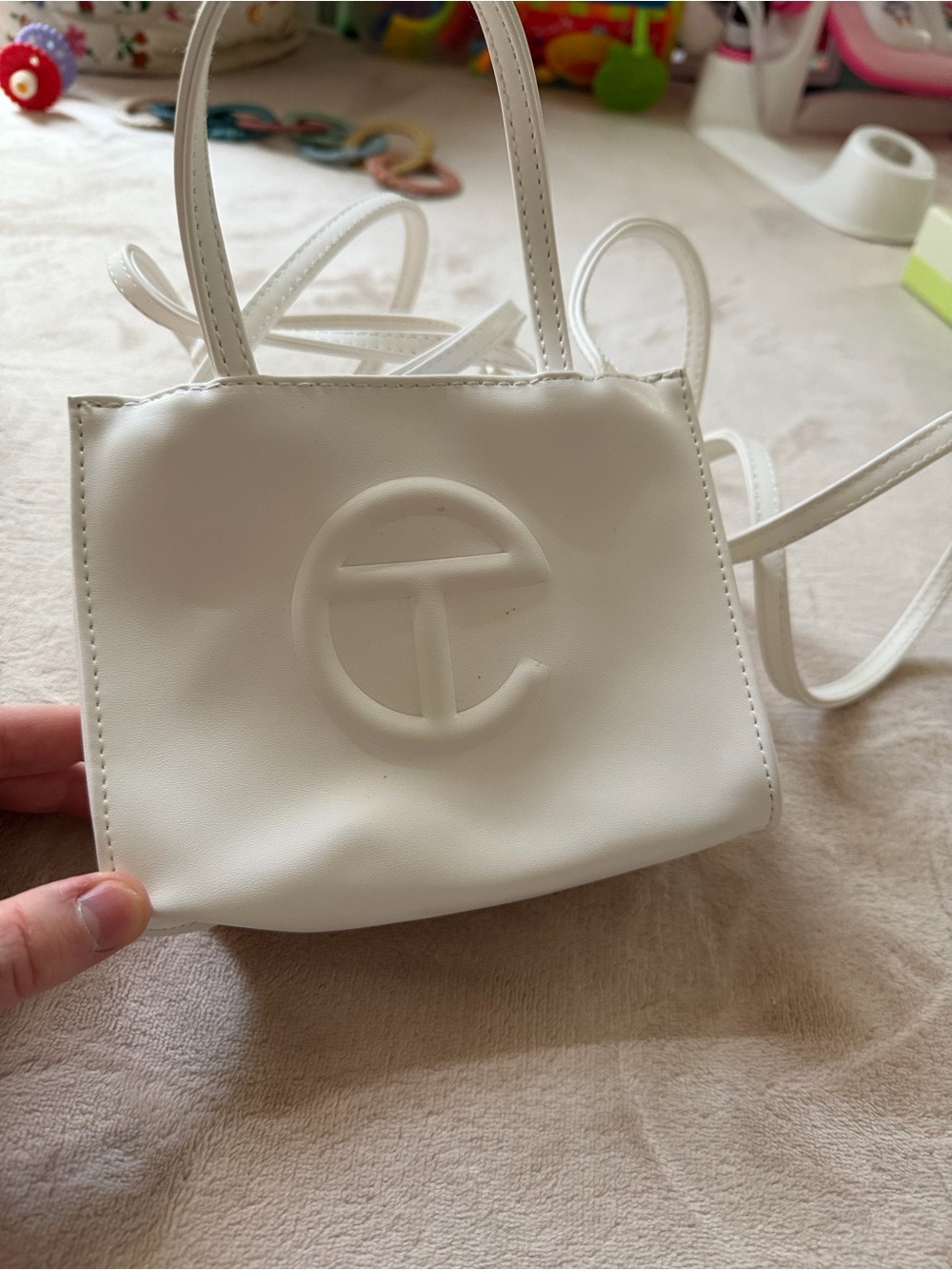 White small Telfar Bag